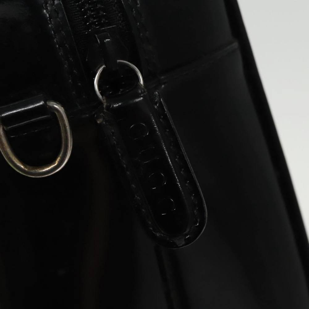 GUCCI Hand Bag Enamel 2way Black Silver 000 2058 0505 5 Auth ep6209 - Picture 10 of 16